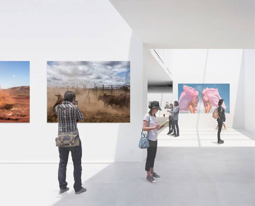 A new vision: artist's rendition of the proposed renovations for the interior of the National Centre for Photography in Lydiard Street, Ballarat. There is ample room for galleries, workshops, darkrooms and accommodation says BIFB. Picture: BIFB supplied.