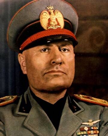 In power for 20 years: Fascist dictator Benito Mussolini.