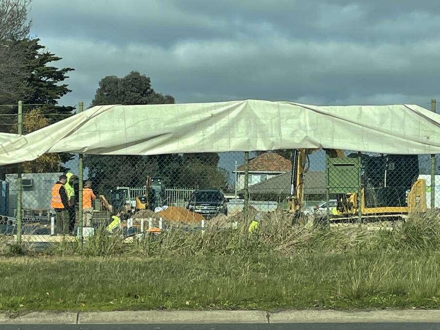 Construction sites abound: a building site in Latrobe Street. While greenfield sites are favoured by developers, infill is meant to be 50 per cent of growth.