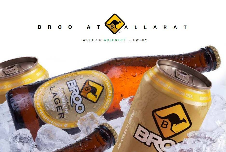 Visions of a green future: Broo's advertising for its Ballarat brewery.