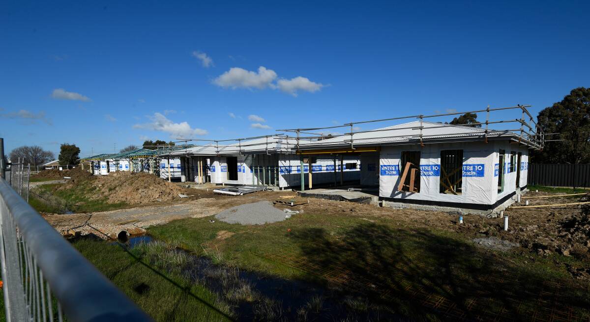 Well underway: The new public housing is well on the way to completion. Picture: Adam Trafford.