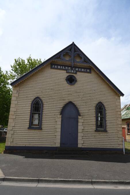 Heritage: the weatherboard church was constructed by the congregation at a cost of 450 in 1887 and replaced an earlier brick structure.