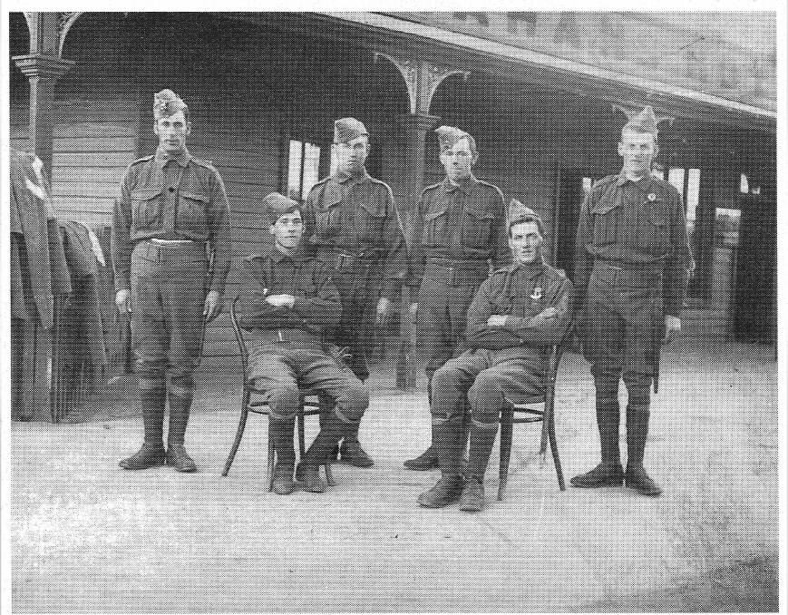 The Ballan Boys in 1914: At rear, L-R Alf Anderson, William Lewis, Andy Ward, Ted Lay. Seated, Alf Day and Percy Lay