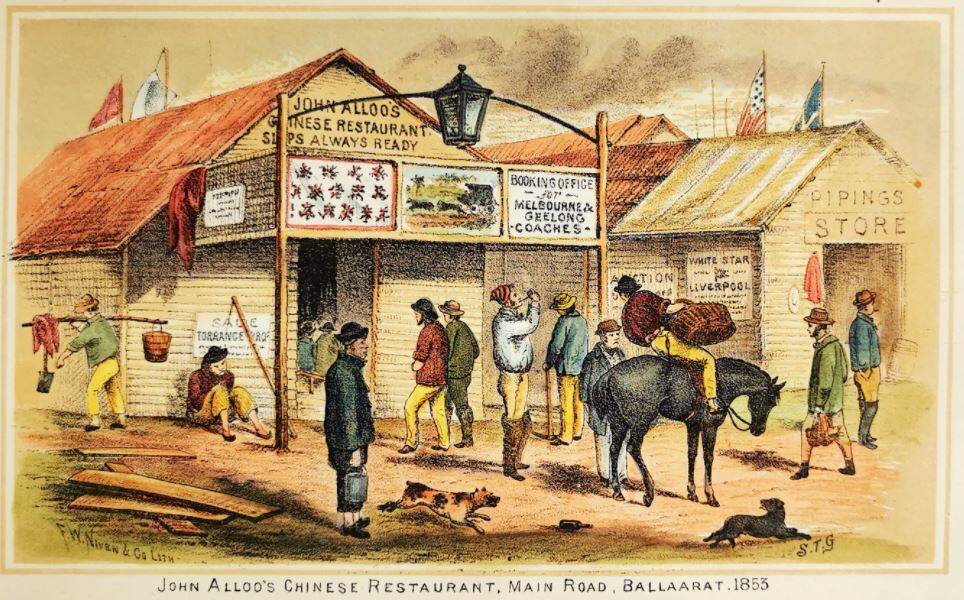 A boisterous half-mile: Johnny Alloo's Chinese restaurant was one of the earliest and most favoured food spots in Ballarat.