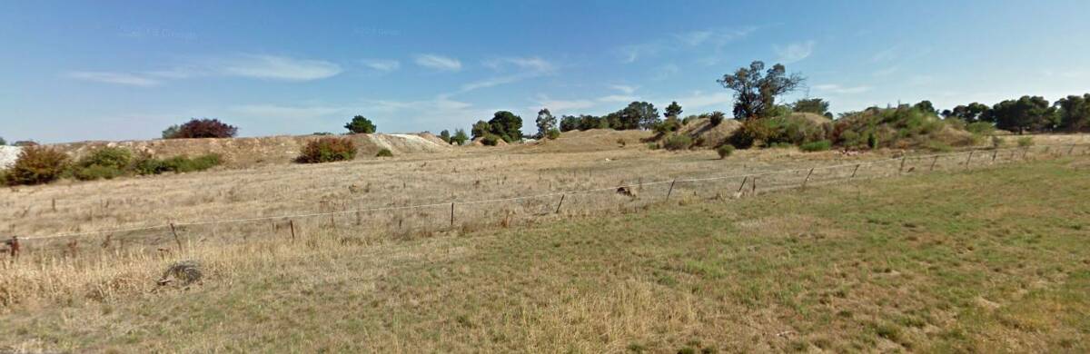 Development: This land in Templeton Street, Clunes is the subject of a development application for ten new homes. Picture: Google Earth.