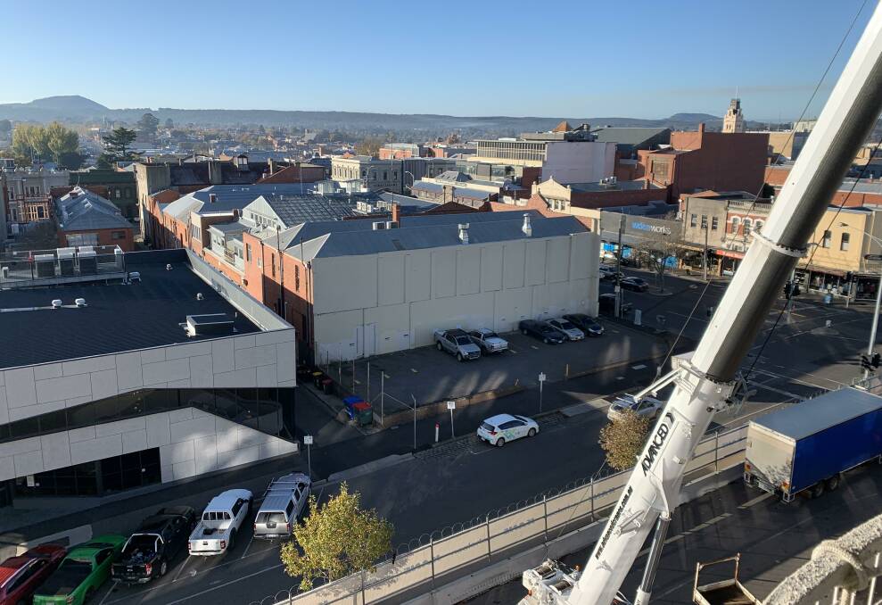 A new view: Looking towards Mt Warrenheip and the eastern view of the city of Ballarat from the top floor of the GovHub building. Picture: Richard Nicholson.