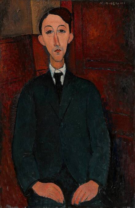 Completed restoration: Amedeo MODIGLIANI - Portrait of the painter Manuel Humbert (1916) Oil on canvas. National Gallery of Victoria, Melbourne, Felton Bequest 1948
