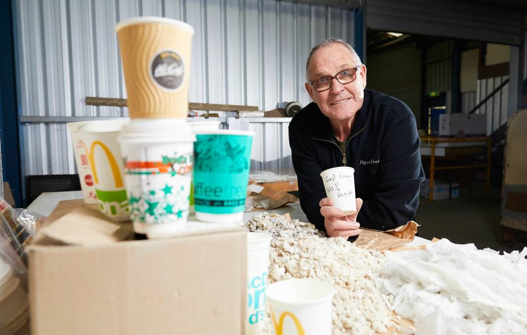 Innovator: Dennis Collins believes he has discovered a better process for breaking down much of our waste for recycling. Picture: Luka Kauzlaric.