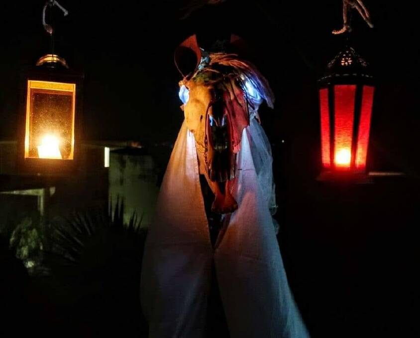 Death and rebirth: Cultures worldwide have celebrated the winter solstice since prehistoric times as the rebirth of the sun and the end of the winter famine. This is the Mari Lwyd of Welsh tradition, which appeared at the Ballarat Heritage Festival.