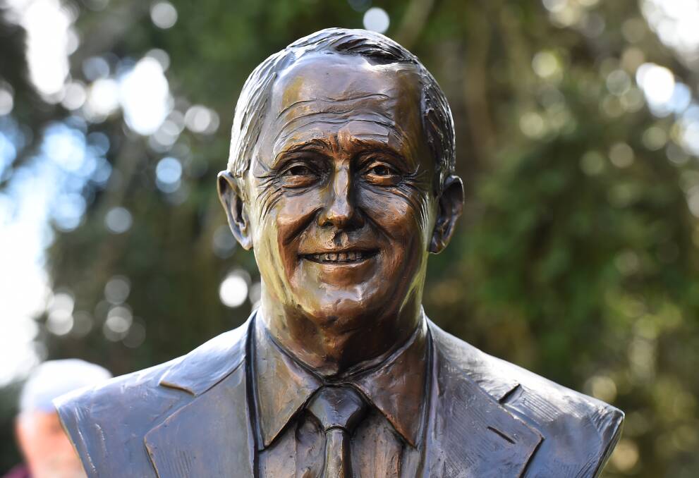 Ms Klarfeld's bust of Mr Turnbull, unveiled in the gardens. Picture by Adam Trafford.