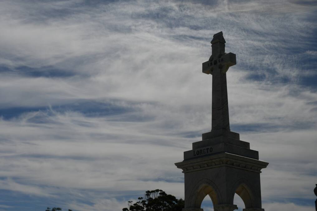 Loreto monument: the upkeep and management of Victoria's cemeteries falls to trusts, of which all but five are volunteer. Substantial monuments, such as this Loreto grave in Ballarat New, require careful assessment each year.