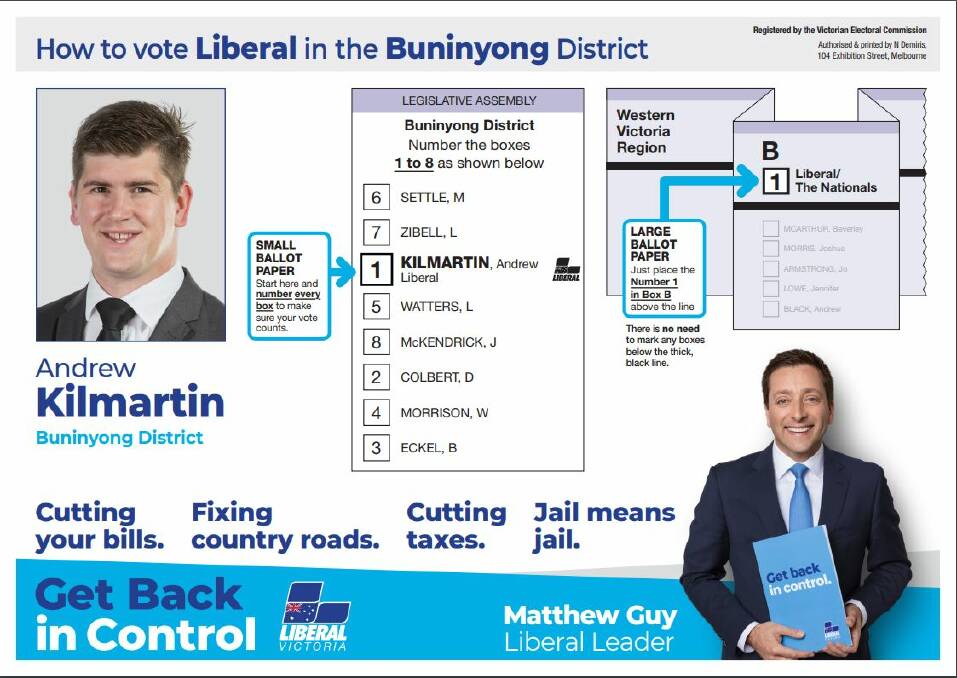 Preference deal: Andrew Kilmartin's preferences in the coming state election have put Dianne Colbert second, ahead of all other candidates in Buninyong.