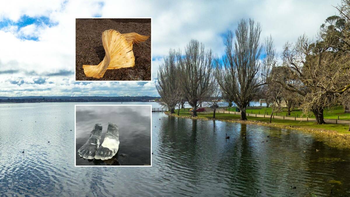 SCULPTURE: Works from Virginia Ward (above) and Pimpisa Tinpalit (below) will be seen in BOAA's Sculpture Walk around Lake Wendouree.