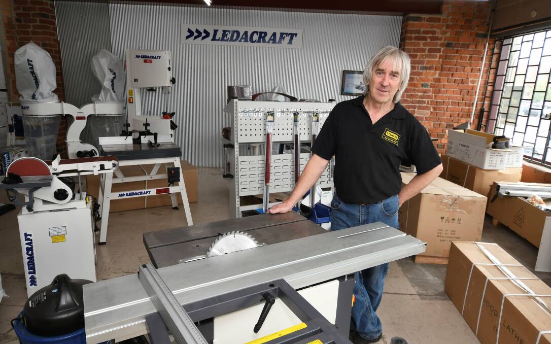 Still going: Danny Elliott says he's still open for trade despite United Tools closing next door - and he's still willing to repair tools, or suggest the best option for the woodworker. Picture: Lachlan Bence.