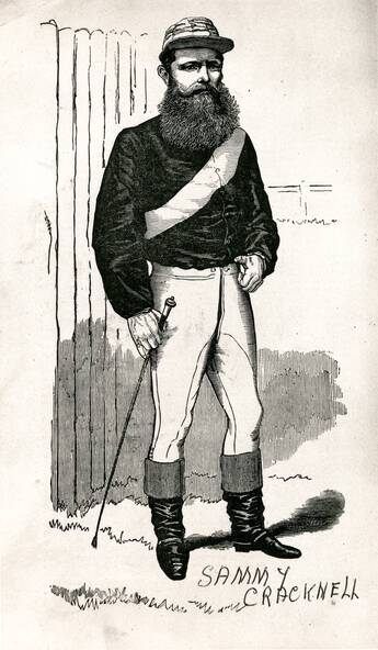 Sammy Cracknell: a leading jockey of the period. He arrived as a 23-month -old in 1848, and died in 1933.