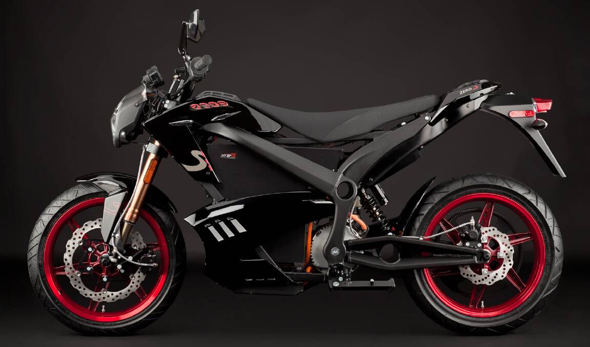 An example of one of the electric motorcycles to be seen at the Sustainability expo. Picture: Zero Motorcycles.