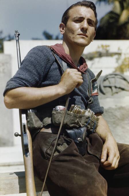 Resistance: An Italian partisan in Florence on August 14, 1944. Picture: Captain A.R. Tanner, War office, from the collection of the Imperial War Museum.