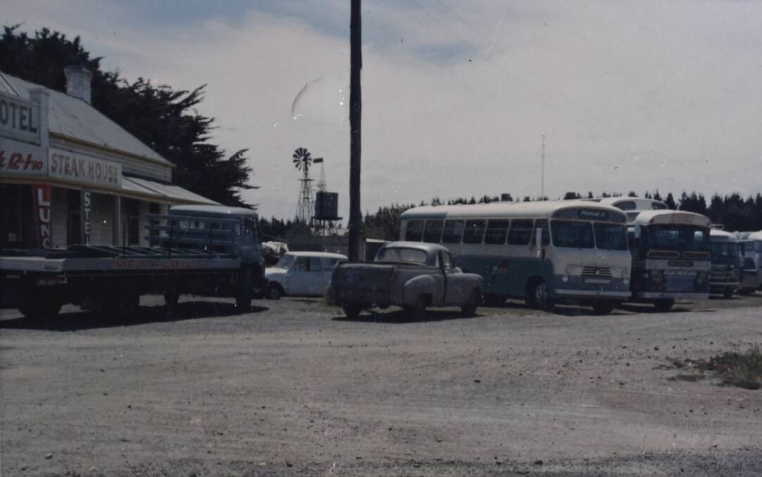 A popular pub: Buses outside the pub in the 1960s. Rex Pilkington said after the fire he wouldn't have sold the pub for $50,000.