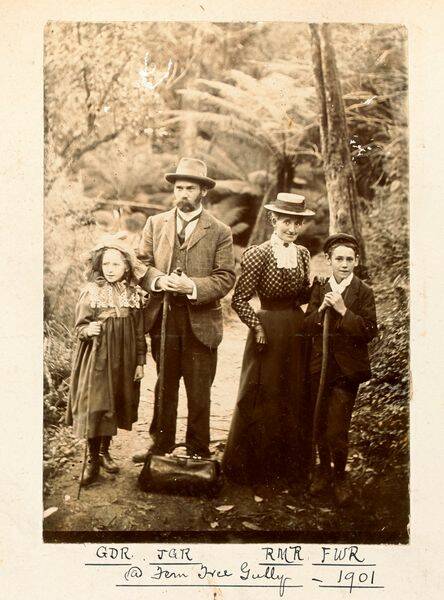 Happy days: J.G .Roberts with his family in 1901. His son Frank, on the right, died at Mont St Quentin in WWI.