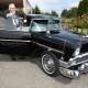 Way to go out: This black 1956 Chevrolet hearse will be one of the vehicles on display in Bridge Mall on the weekend. Picture: Lachlan Bence. 