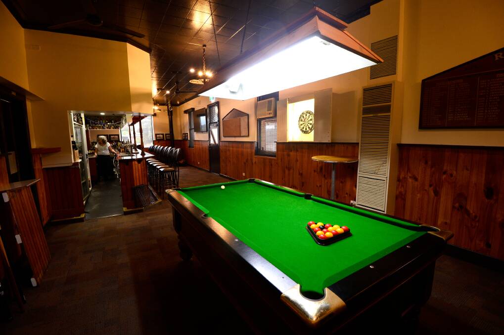New life: The pool table in the front bar of the Royal Mail Hotel in Sebastopol. Pic: Adam Trafford.