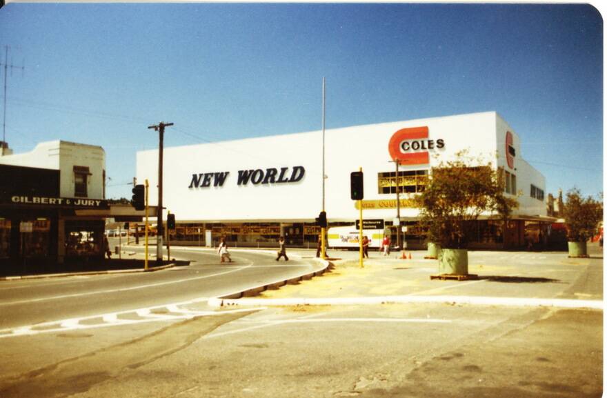 1960s supermarket: The Coles New World which replaced previous a building at the end of Sturt Street. Picture: Max Harris Collection.