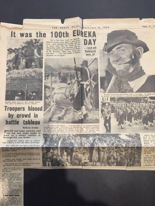 Centenary: The Argus had a spread featuring Bert O'Toole, top right.