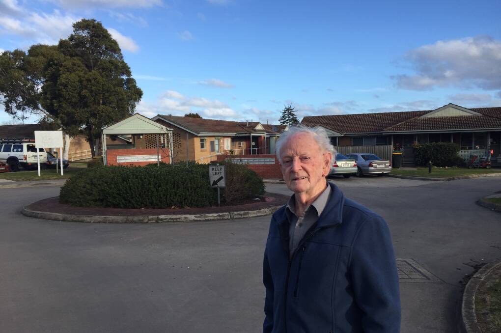 A vision for the better: Bill Chandler stands outside the Wray Park apartments. Picture: Caleb Cluff.
