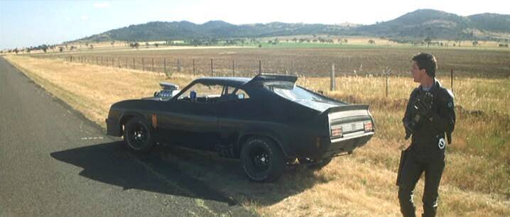 You Yangs: Mel Gibson alongside the Pursuit Special in the You Yangs in Mad Max.