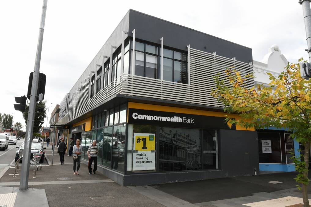 Closing: the Commonwealth Bank branch on the corner of Bridge and Peel streets will close in the second week of May. Picture: Lachlan Bence.