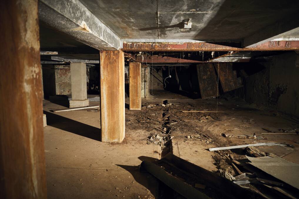 Liminal: an empty space within the cavernous George Farmer building. Picture: Luka Kauzlaric.