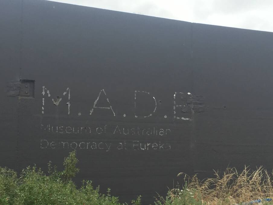 MADE to fade: the MADE name has been removed from the building. Picture: Caleb Cluff.