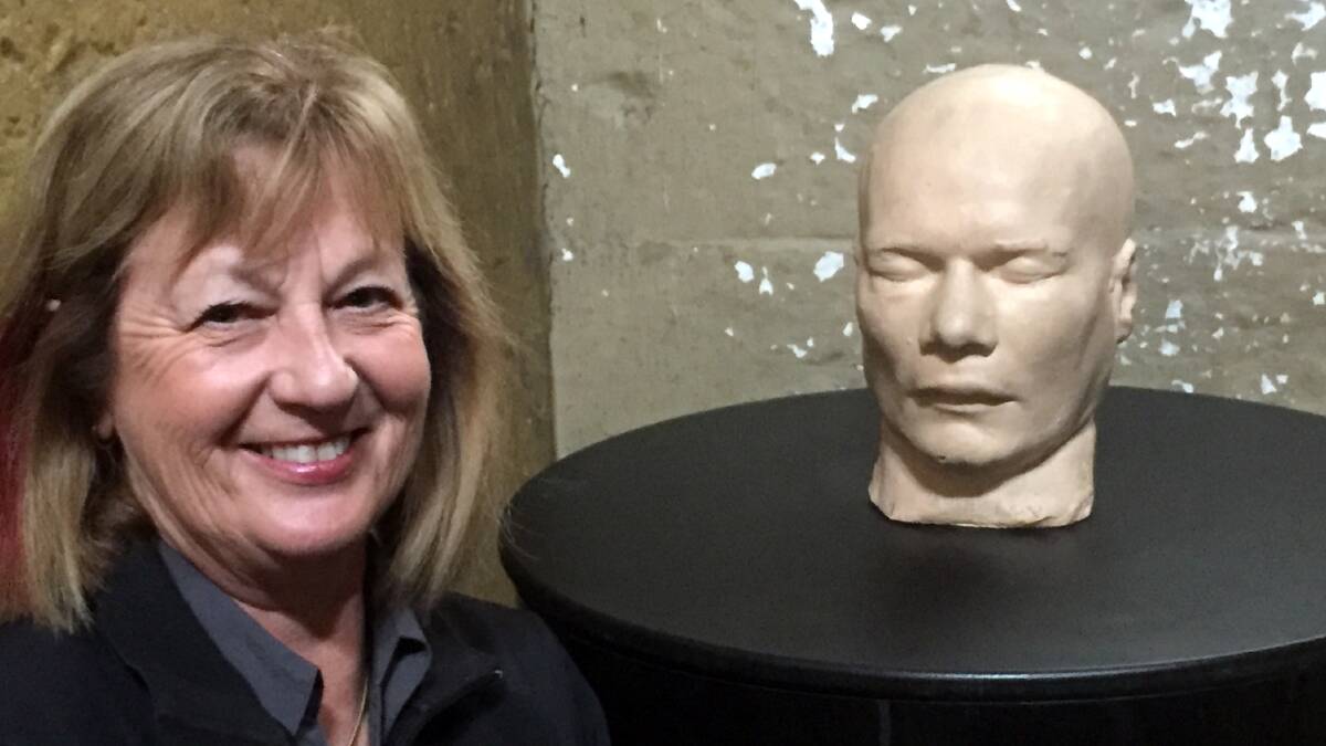 Phrenological folly: National Trust volunteer and Old Melbourne Gaol guide Laraine Stephens.