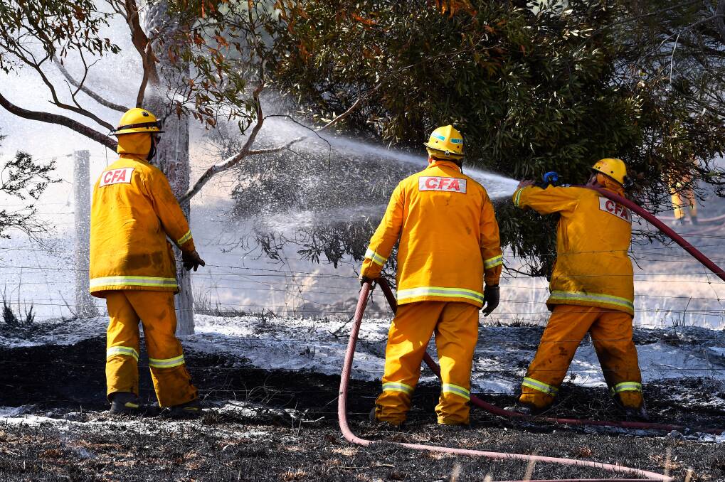 No major fires: CFA members fighting a fire on December 29 at Springmount. Picture: Adam Trafford.
