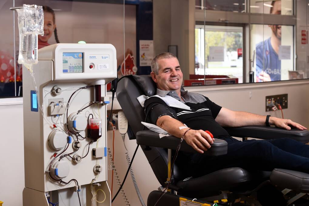 Lifeblood: Peter Dwyer made his first blood donation to assist a workmate in 1980. Forty years later he's still helping others - and he'd like others to join him. Picture: Adam Trafford.