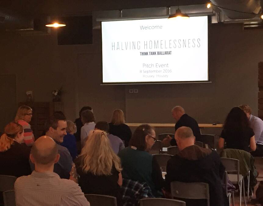 Community thinktank: Members of the audience take their seats for last night's Halving Homelessness pitch. Picture: Caleb Cluff.