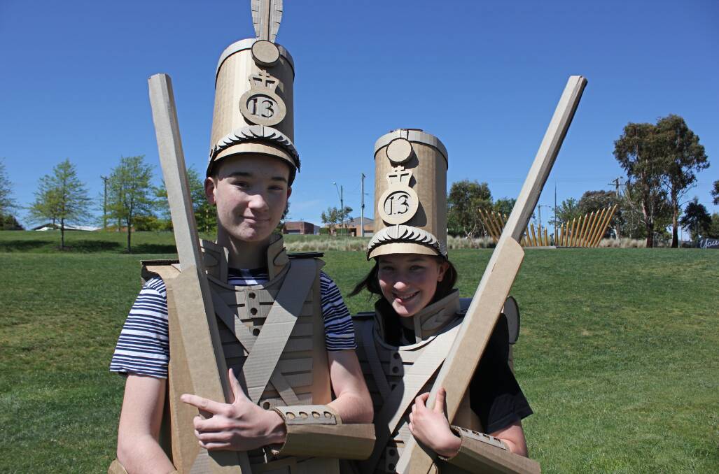 War machines: Napoleon John and Dolores John in their Boxwars regalia. The event will take place as part of the Biennale of Australian Art.