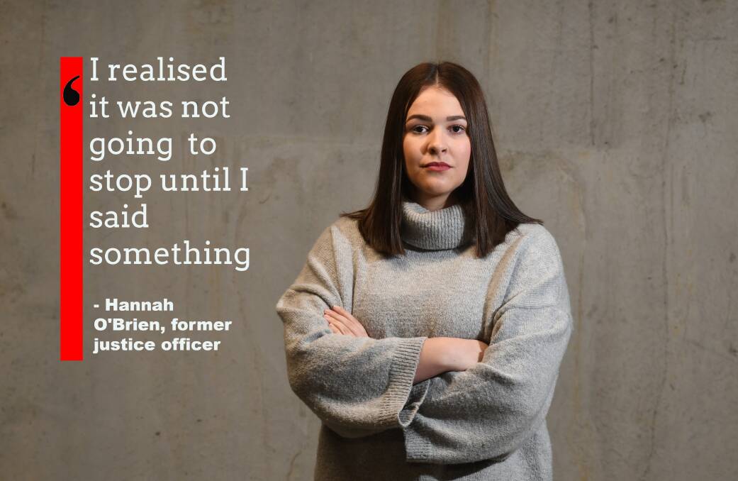 Just 18 and her first job: Hannah O'Brien worked in administration at Langi Kal Kal. Picture: Lachlan Bence.