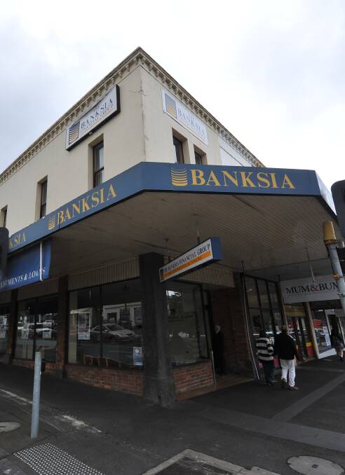 Collapse: The former Banksia Securities Limited shopfront in Sturt Street.