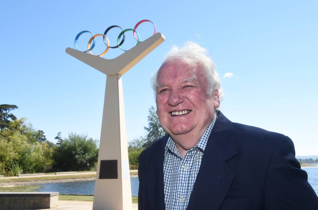 Community hero: Former boxer Bob Bath pictured beside his beloved Lake Wendouree at the Olympic precinct. Picture: Jeremy Bannister.