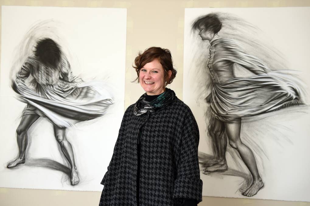 Life during lockdown: Kim Anderson, one of eight artists commissioned to create by the City of Ballarat.