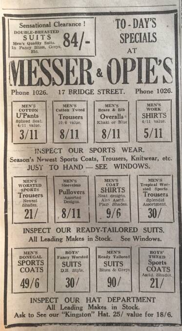 Messer and Opie ad, The Courier, 1941