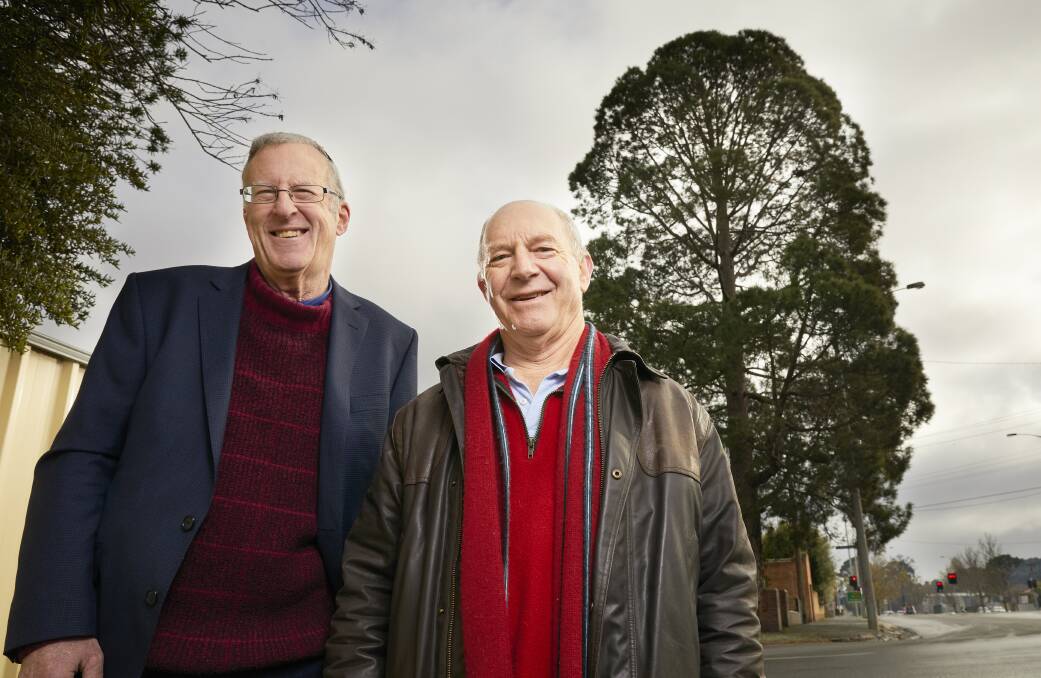 A strong Ballarat culture: Bernard Stone and John Abraham, members and office bearers of the Ballarat Hebrew Congregation. Both men can trace their respective family histories in the town from the 1850s to the present. Pictures: Luka Kauzlaric.