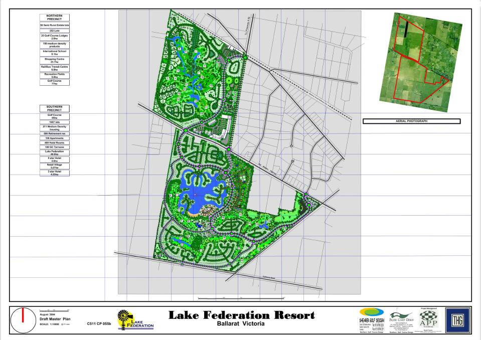 The plans for Lake Federation Resort, still unrealised.