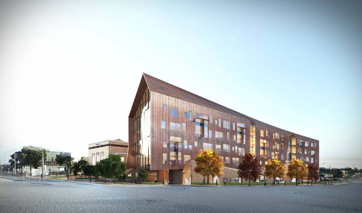 Drawing of the new building proposed for the Civic Hall site by John Wardle Architects. Picture: John Wardle Architects.