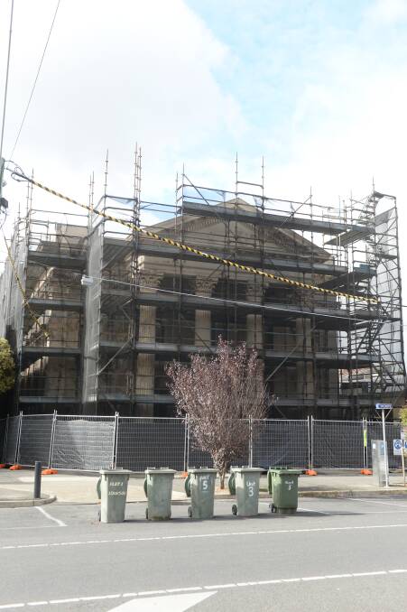 Major restoration: The Dawson St Sth building at the start of renovation in 2017. Picture: Kate Healy.