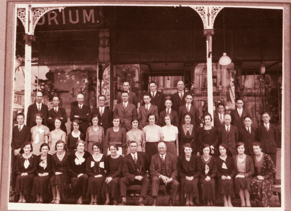 Sales team: the staff of Crockers outside the Emporium in the 1920s or 30s. All pictures: Max Harris Collection.