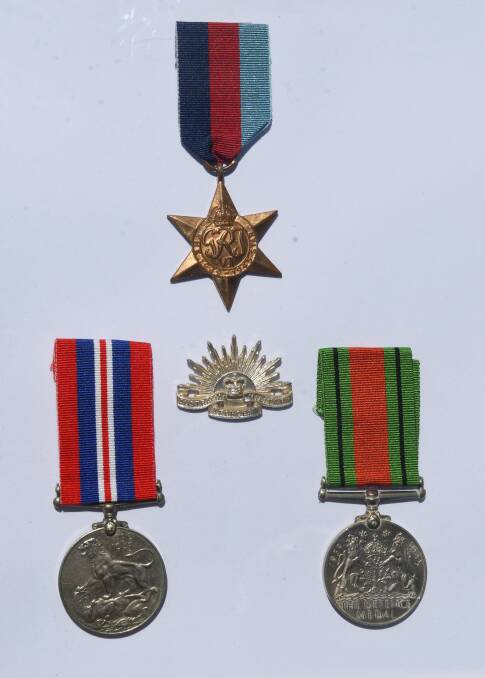Rediscovered: George Oakes's service medals were found in a piece of furniture.