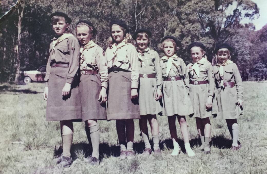 Ukrainian girl guides at camp in the 1960s.