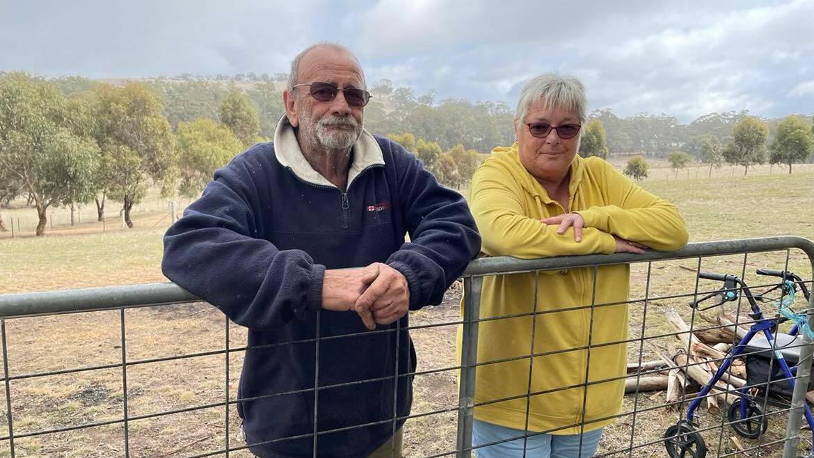 HURT: Graeme and Cheryl Cox are left angry after their horse was shot dead on their rural property eight kilometres from Ararat. Picture: CASSANDRA LANGLEY